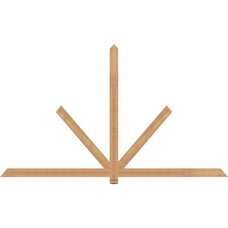 Ekena Millwork Kennewick Timber Gable Bracket, Western Red Cedar, 96"W x 56"H x 1 1/2"D x 3 1/2"F, 14/12 Pitch GBW096X56X0204KEN00SWR